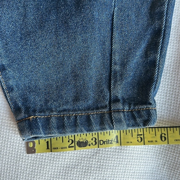 Zara Jeans 2 Blue Relaxed Fit Tapered Leg Slouchy Boho Bloggers Fave High-Rise - Picture 11 of 12